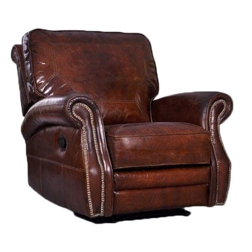 Relaxsessel Airchair Vintage Cigar Leder Funktionssessel Echtleder Sessel von Vintage-Line
