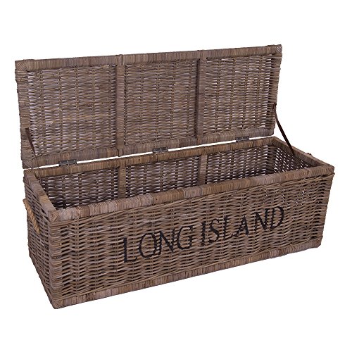 Vintage-Line Korbtruhe Long Island groß Rattankorb Naturrattan Rattan Truhe Bettkasten von Vintage-Line