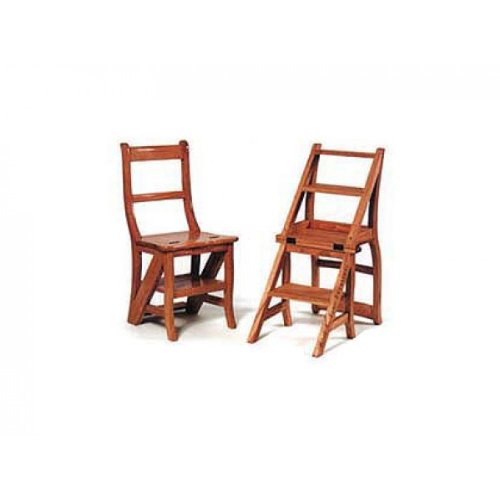 Vintage Line Leiterstuhl Leiter Stuhl Teakholz massiv, geölt Küchenstuhl Küche von Vintage Line