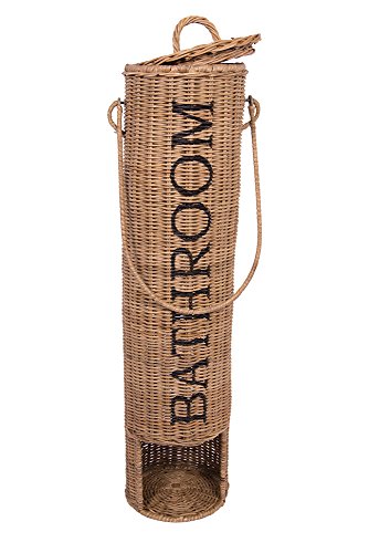 Vintage Line Toilettenpapierspender Toilettenrollenhalter Klopapierspender Rattan Rattankorb von Vintage Line
