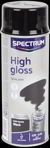 Vintage Luxury Hochglanz-Sprühfarbe Schwarz, High Gloss Black Spray Paint Spectrum 400 ml von Vintage Luxury
