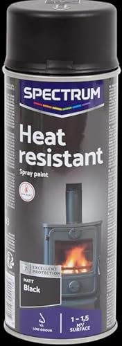 Vintage Luxury Mattschwarz Hitzebeständige Sprühfarbe Spectrum 400 ml von Vintage Luxury