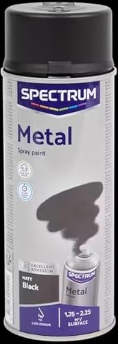 Vintage Luxury Metal Black Matt spray paint, Matte Sprühfarbe für Metall Schwarz Spectrum 400 ml von Vintage Luxury