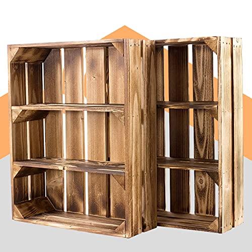 2er Set Regalkiste flach mit 3 Fächern flambiert - neue Holzkiste als Wandregal Küchenregal Badregal Gewürzregal Regal Kistenregal Obstkistenregal - rustikale Obstkiste 50x40,5x16cm 2er Set Regalkiste flach mit 3 Fächern flambiert - neue Holzkiste als Wandregal Küchenregal Badregal Gewürzregal Regal Kistenregal Obstkistenregal - rustikale Obstkiste 50x40,5x16cm von Vintage Möbel 24 GmbH
