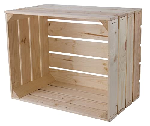 Vintage-Möbel24 GmbH 2er Set Neue helle Apfelkiste Obstkiste Weinkiste - unbehandelt 50x40x30cm Vintage-Möbel24 GmbH 2er Set Neue helle Apfelkiste Obstkiste Weinkiste - unbehandelt 50x40x30cm von Vintage Möbel 24 GmbH
