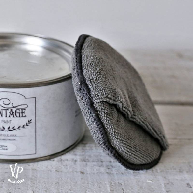 Vintage Paint Effekt-Zusatz Vintage Paint Wachs Pad Pocket Grau rund Ø 13 cm, Wachspad mit Tasche von Vintage Paint