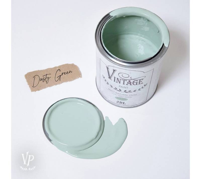 Vintage Paint Kreidefarbe JDL Kreidefarbe Mat Natural Vintage Paint 700ml inkl. Holzspatel, inkl. original Holzspatel - Geruchsarm EU Ecolabel Schadstoffarm von Vintage Paint