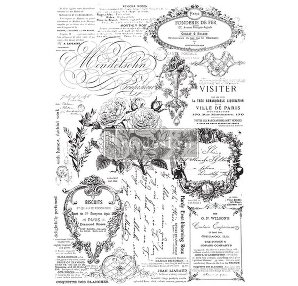 Vintage Paint Wandtattoo Vintage Paint ReDesign Transferfolie Decor f. Möbel Wände Dekoartikel, Klassisches Tattoo für Möbel. Wände, Dekor und Accessoires von Vintage Paint