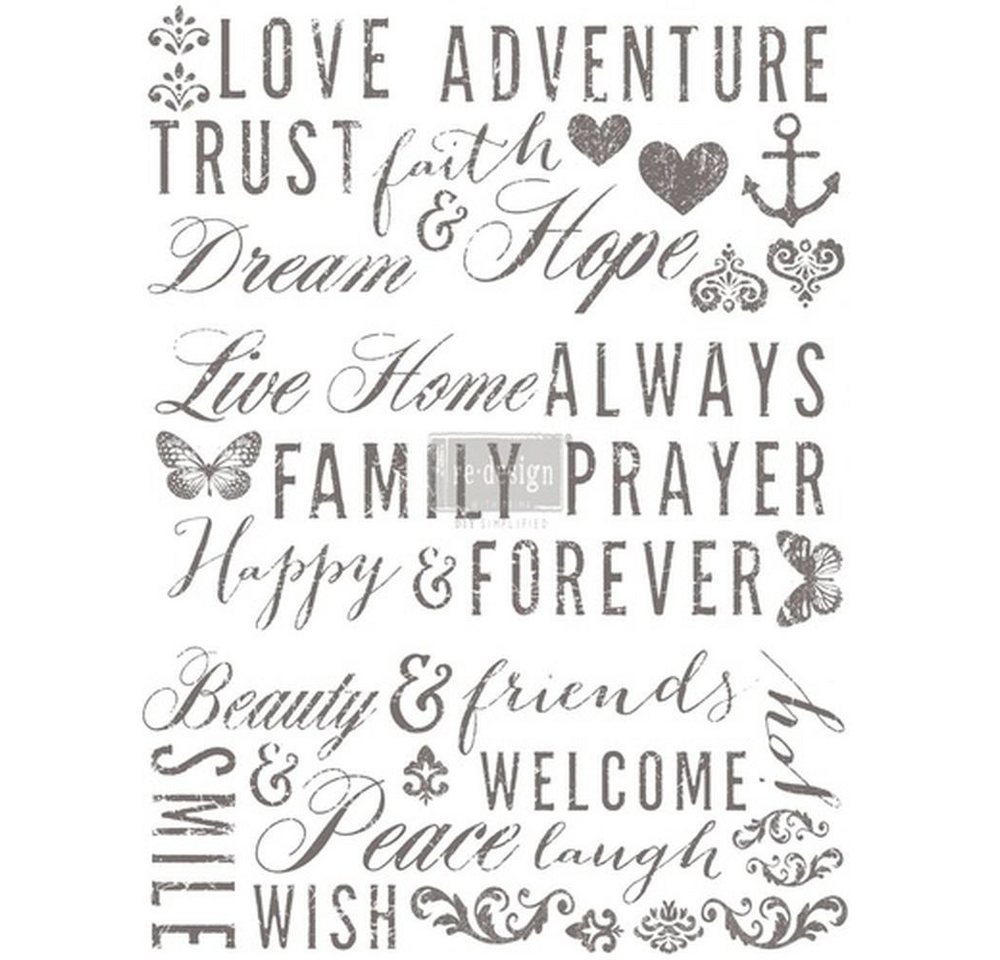 Vintage Paint Wandtattoo Vintage Paint ReDesign Transferfolie Decor f. Möbel Wände Dekoartikel, Klassisches Tattoo für Möbel. Wände, Dekor und Accessoires von Vintage Paint