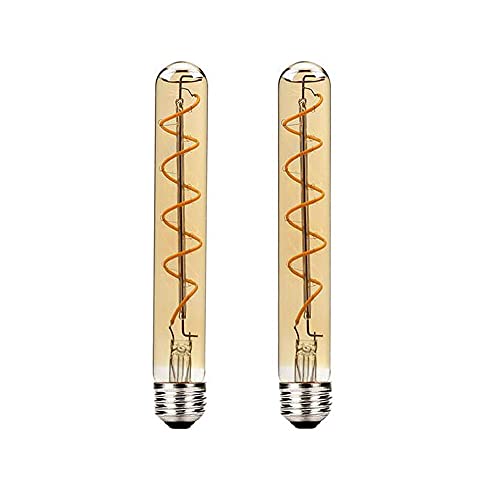 BAISHICHENG 2 Packungen T30 225mm Lange Röhren LED Lampe Edison Retro Vintage Dekorative Röhren Glühbirnen 4W(40W Halogenlampe Ersetzen) E27 Filament LED Lampen Warmweiß 2700K AC220-240V von BAISHICHENG