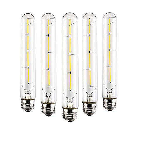 Vintage T30 Long Tube Klarglas LED-Lampe Edison Dekorative Tube Glühbirnen E27 4W(40W Schraube Halogenlampe Ersetzen) T30 Filament LED-Lampen Warmweiß 2700K AC220-240V(225mm) 5Stück von Vintage