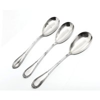 3 Menue -Vorlegelöffel, Rokoko Vsf V.s.f. Besteck 90Er Silberauflage, Vintage von Vintage1952Designs