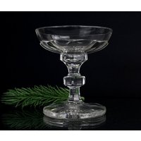 40Er Jahre 4 Stück Eisbecher Gläser Vintage Transparentes Kristall Glas Wunderschönes Muster Stern von Vintage4Moms