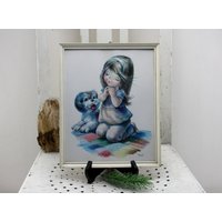 Bild Aus Den 50Er Jahren Möbel Dekoration Wand Bilderrahmen Holz Mädchen Mit Hund Bild Aus Den 50Er Jahren Möbel Dekoration Wand Bilderrahmen Holz Mädchen Mit Hund von Vintage4Moms