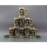 Deutsche Bierkrüge 50Er Jahre Fritzlar Bierkrug Handarbeit Keramik Deutsches Bier Richtig Trinken German Decor von Vintage4Moms