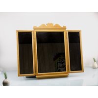 Eiche Holz Spiegel Handgefertigter Wandspiegel Zum Klappen Klappspiegel von Vintage4Moms