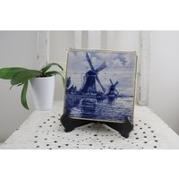 Fliesen Kannen Topf Untersetzer Fliese Topfuntersetzer Oder Wand Dekoration Delft Blau von Vintage4Moms