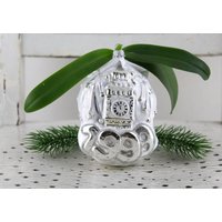 Glas Weihnachtsbaum Dekoration Weihnachtskugeln Handarbeit Weihnachtsdekoration Tannenbaum Schmuck Weiß von Vintage4Moms