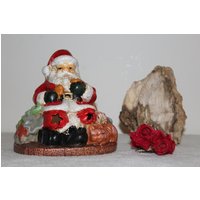 Handarbeit Weihnachtsmann Keramik Figur 60Er Jahre Jahreszeitliche Dekoration Tannenbaum Schmuck von Vintage4Moms