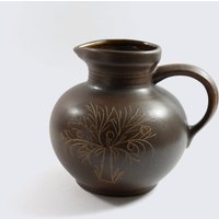 Henkel Karaffe Aus Keramik Handarbeit Den 70Er Jahren Mid Century Vintage Weinkrug von Vintage4Moms