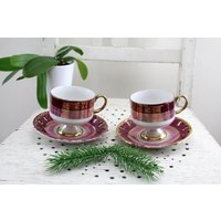 Kostbares Porzellan Set Aus Einer Tasse Und Untertasse Teetasse , Kaffeetasse Geschirr von Vintage4Moms