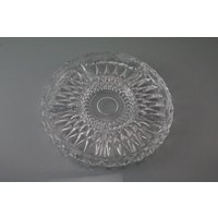 Kristall Glas Servierplatte 50Er Jahre Tisch Dekoration Schüssel Zum Servieren Glasschüssel von Vintage4Moms
