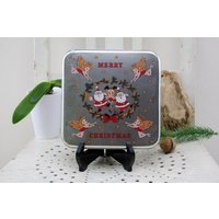 Merry Christmas Dosen Behälter Boxen Kiste Vintage Werbung Reklame Metall Für Küche Allzweck Dose Weihnachtsmann Engel von Vintage4Moms