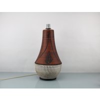 Mid Century Bohème Stil Bodenleuchte Keramik Handarbeit 60Er Jahre Wohnraum Dekoration Lampe Braun Fat Lava von Vintage4Moms