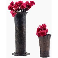 Mid Century Messing Und Kupfer Vasen von Vintage4Moms