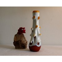 Mid Century Vase Prokuplje Yugoslavija Designer Aus Glas Glasvase Seltenes Stück Blumenvase von Vintage4Moms