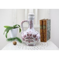 Ulmer Keramik Karaffe 60Er Jahre Handarbeit Design Porzellan/Flasche Mit Deckel von Vintage4Moms