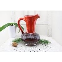 Vintage Henkel Kanne Keramik Dekoration 70Er Handarbeit Vase Karaffe von Vintage4Moms
