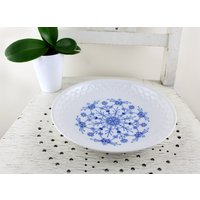Vintage Hutschenreuther Bavaria Germany Porzellan Schüssel Teller Handarbeit Blumenmuster Blau Weiß Hochwertiges Gdr Ddr von Vintage4Moms