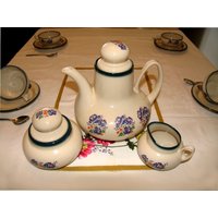 Vintage Kaffeeservice Teeservice Mit Teekanne Und Tassen Porzellan von Vintage4Moms