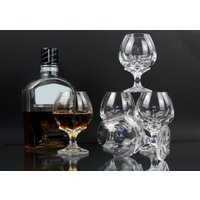 Vintage Kristall Designe 50Er Cognacgläser 5 Stück Hochwertige Gläser Aus Bestem Material, Rockabilly , Handgeschliffen von Vintage4Moms