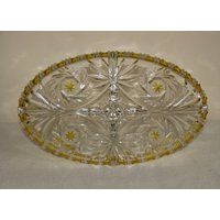 Wunderschöne Antike Kristall Platte Mid Century 50Er Jahre Tisch Dekoration Schüssel Zum Servieren Glasschüssel Wunderschöne Antike Kristall Platte Mid Century 50Er Jahre Tisch Dekoration Schüssel Zum Servieren Glasschüssel von Vintage4Moms