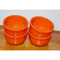 70Er Jahre Vintage Keramik Anbietschalen /Dipschalen Orange Retro Mid Century Shabby Chic Landhausstil von VintageAhoi
