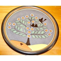 Schöner Großer Keramik Wandteller Von Kmk Braun/Bunt Retro Mid Century Shabby Chic Landhausstil Schöner Großer Keramik Wandteller Von Kmk Braun/Bunt Retro Mid Century Shabby Chic Landhausstil von VintageAhoi