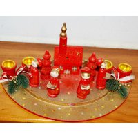 Schöner Weihnachts Engel /Kerzenständer Aus Holz 70Er Jahre Christmas , Retro, Santa , Weihnachten , Shabby Chic Seventies von VintageAhoi