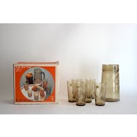 Luminarc „Tornado" Rauchglas-Set - Krug Mit 6 Gläsern in Originalverpackung von VintageAndOtherThing