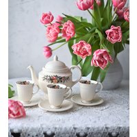 Wunderschönes Wedgwood Etruria Barlaston Kaffee Service Für 3 Personen. Hohen Tee Angesetzt von VintageAntiqueNL