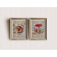2Er Set Print Fuchs & Fliegenpilz Dictionary Wall Art Poster Wald Aquarell Drucke Vintage Woodland Herbst Florale Wanddekoration Bild 2Er Set Print Fuchs & Fliegenpilz Dictionary Wall Art Poster Wald Aquarell Drucke Vintage Woodland Herbst Florale Wanddekoration Bild von VintageArtQuarter