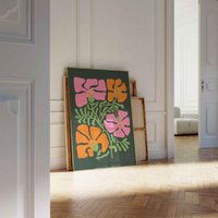 Boho Blumen Druck Bunte Poster Moderne Kunst Im Retro-stil Matisse Florale Wanddekoration Wandkunst Wavy Boho Blumen Druck Bunte Poster Moderne Kunst Im Retro-stil Matisse Florale Wanddekoration Wandkunst Wavy von VintageArtQuarter