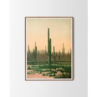 Vintage Print Cactus Grove Arizona 1871 Poster Wandekoration Vintage Illustration Wall Art Wandschmuck Botanik Geschenkidee Greenery von VintageArtQuarter