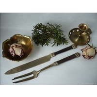 Messer Und Gabel, Set Für Fleisch/Geflügel, Vintage, Antik, Deutschland von VintageAustriaShop