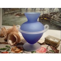 Vase, "Blaue Amphore", Glas, Österreich von VintageAustriaShop