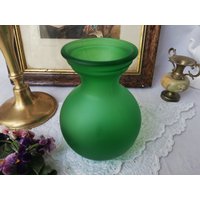 Vase Grün Mit Getöntem Glas, Vintage von VintageAustriaShop