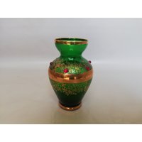 Vase Vintage, Antik, Glas, Gold, Venedig von VintageAustriaShop