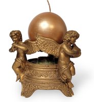 Vergoldeter Kerzenhalter Mit Musizierenden Engeln. Vintage Aus Österreich von VintageAustriaShop