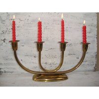 Vintage Großer Massiver Kerzenständer - Antiker Verzierter 4 Arm Kerzenhalter 4-stöckige Arme Candelabra Tasse von VintageAvangardShop